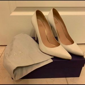 Stuart Weitzman Nouveau White Heels